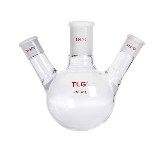 Flask, Three Neck, Angled