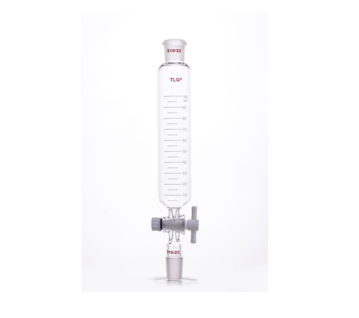 Funnel, Separatory, PTFE Stopcock, Cylindrical Shaped